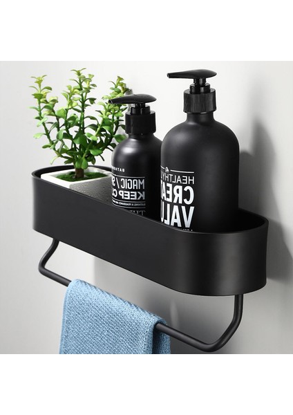 40CM Siyah Stil Siyah Banyo Rafı cm Mutfak Duvar Rafları Duş Sepeti Depolama Raf Havlu Askısı Bornoz Kanca Banyo Aksesuarları (Yurt Dışından) modelleri
