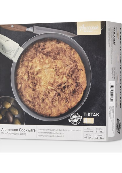 Amercook Bondy  4 Parça Pişirme Seti