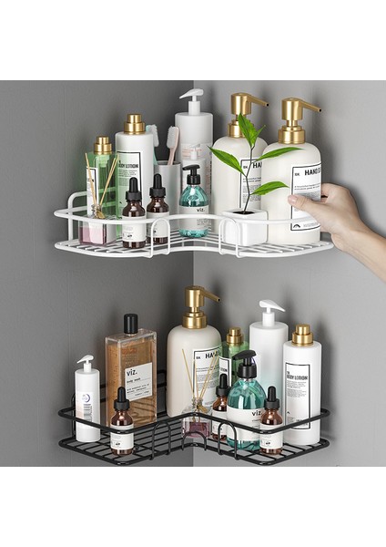 Bordo Tarzı Weroom Banyo Rafı Deliksiz Tripod Mutfak Aksesuarları Taşıma Kapasitesi 8kg Saklama Rafı Emme Bardaklı Organizer (Yurt Dışından) fırsatları
