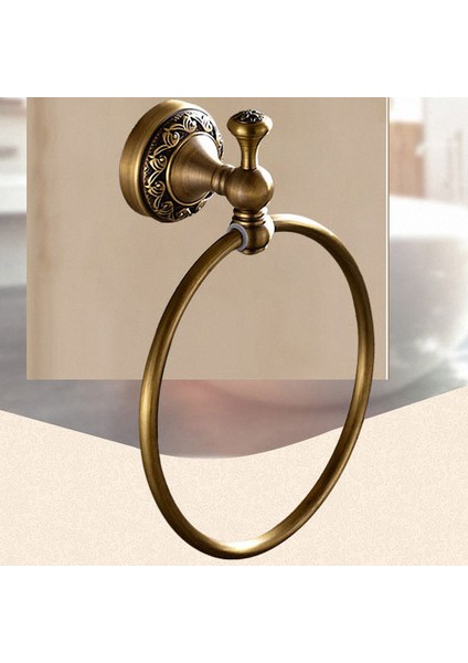 Havlu Yüzük Tarzı Antika Banyo Ürünleri Duvara Monte Pirinç Banyo Aksesuarları Kağıt Tutucu Oymalı Kağıt Tutucu Pirinç Koleksiyonu (Yurt Dışından)