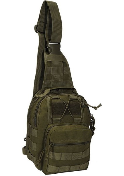 Camo Oxford Kumaş 600D Şifreleme Büyütülmüş Versiyon Kamuflaj Göğüs Çantası Omuzdan Askili Çanta (Yurt Dışından)
