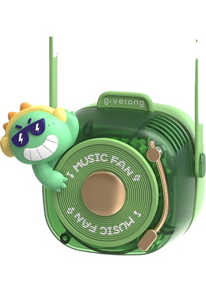Karikatür Sevimli Evcil Hayvan Asılı Boyun Fanı Çocuk Mini USB El Tembel Taşınabilir Yapraksız Küçük Fan (Yurt Dışından)