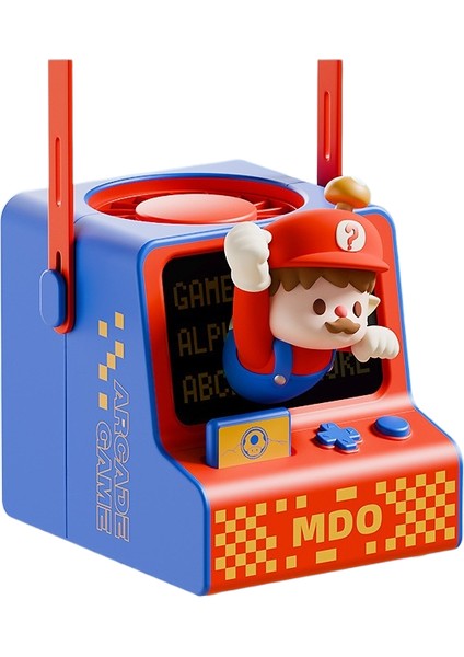Retro Moda Oyun Konsolu Asılı Boyun Fanı Yapraksız Öğrenci Taşınabilir Çocuk Karikatür El Mini Fan (Yurt Dışından)
