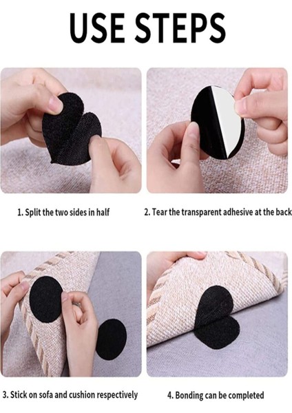 20'li Halı Kaydırmaz Halı Kilim Koltuk Örtüsü Sabitleyici Kaydırmaz Cırt Kendinden Yapışkanlı Ped modelleri