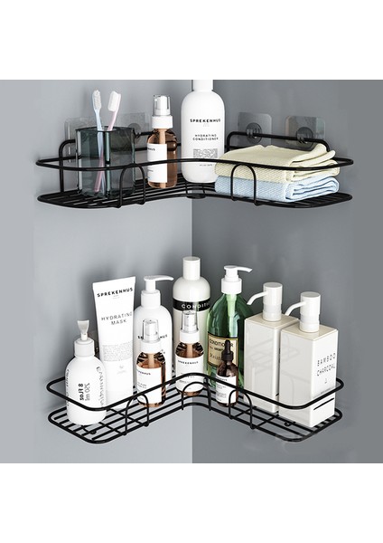 1 Adet Tarzı Banyo Şampuan Rafı Saklama Rafı Tutucu Punch Köşe Organizatör Duş Rafı Vantuzlu Banyo Aksesuarları (Yurt Dışından) indirimleri