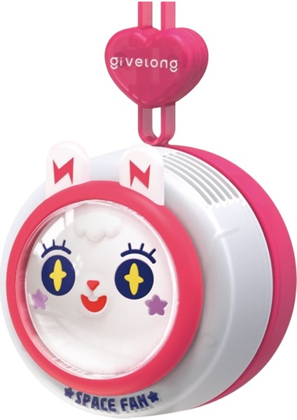 Asılı Boyun Kanatsız Fan Karikatür Çocuk Taşınabilir El Öğrenci Mini Fan (Yurt Dışından)