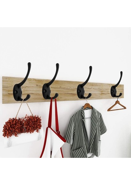 Siyah Stil 12 Paket Siyah Duvar Monteli Retro Çift Kanca ile Askı Kanca Işlevsel Siyah Kanca Coat, Eşarp, Çanta, Havlu, Anahtar, Şapka Için (Yurt Dışından) fırsatları