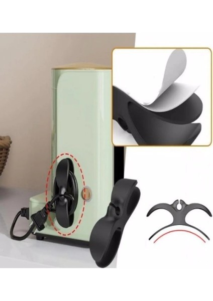 Neler Geldi Neler 2 Adet Yapışkanlı Kablo Sabitleyici Düzenleyici Çok Amaçlı Kablo Tutucu Airfryer Kablo Toparlayıcı fiyatları