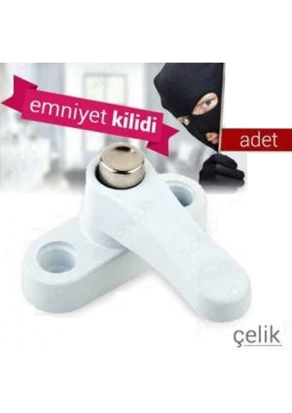 3 Adet Basmalı Kapı Pencere Emniyet Kilidi - Pencere Kapı Emniyet Kilidi -