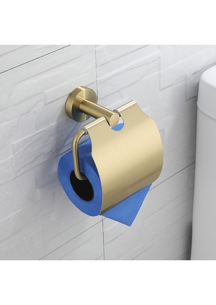 Kağıt Tutucu A Stili Altın Fırçalanmış Banyo Aksesuarları Donanım Seti Tuvalet Fırçası Tutucu Kağıt Tutucu Havlu Askısı Bornoz Kanca Sabunluk Havlu Halkası - (Yurt Dışından)