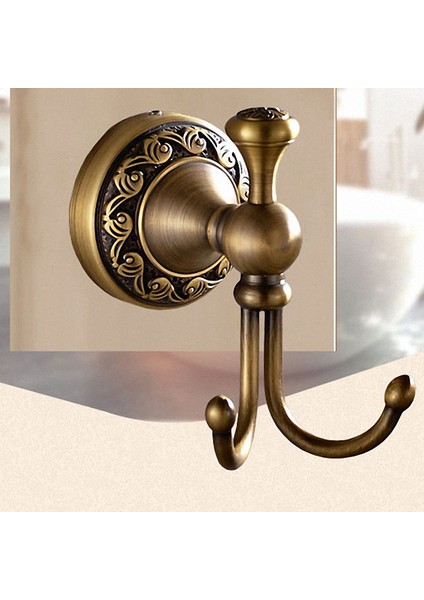 Kanca Ray - 5 Kanca Stili Antika Banyo Ürünleri Duvara Monte Pirinç Banyo Aksesuarları Kağıt Tutucu Oymalı Kağıt Tutucu Pirinç Koleksiyonu (Yurt Dışından) modelleri