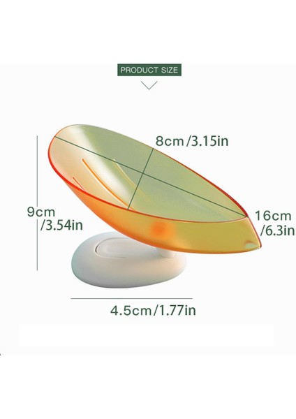 Lacivert Tarzı Yaprak Şekilli Sabun Kutusu Banyo Aksesuarı - Ücretsiz Delikli, Emici Kupalar ile Sabunluk (Yurt Dışından)