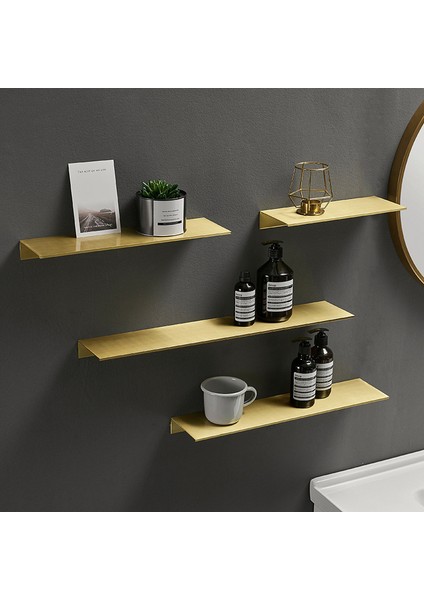 Fırçalanmış Altın 50CM Stili Fırçalanmış Altın Siyah Beyaz Alüminyum Banyo Şampuan Kozmetik Rafı Mutfak Duvara Monte Tuvalet Duş Depolama Rafı Aksesuarları (Yurt Dışından) modelleri