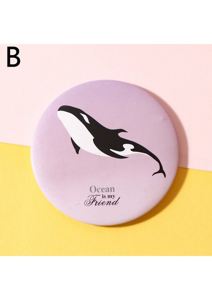 B Tarzı Makyaj Aynası Taşınabilir El Aynası Mini Yuvarlak Cep Aynası Makyaj Makyaj Aynası Kozmetik Aracı Seyahat Aksesuarları (Yurt Dışından)