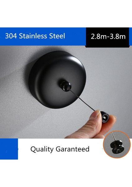 Siyah Stil Taşınabilir Paslanmaz Çelik Çekilebilir Çamaşır Ipi Iç Mekan Dış Mekan Çamaşır Askısı Çamaşır Kurutma Organizatörü Çamaşır Kurutma Rafı Halat (Yurt Dışından) modelleri