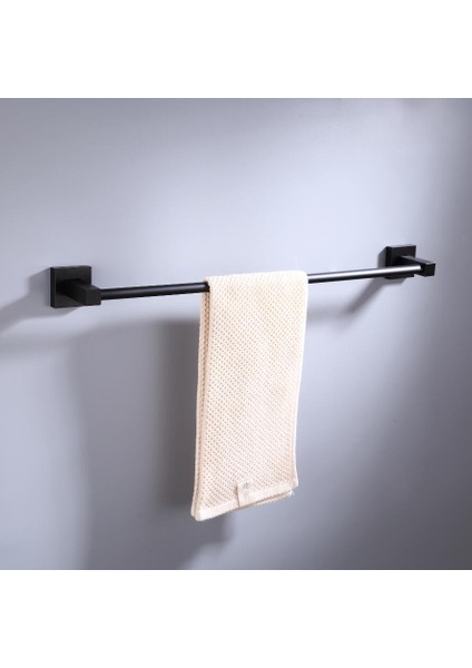 Tek Kupa Stili 55CM Mat Siyah Çift Havlu Askılıklı Banyo Havlu Askısı Uzay Alüminyum Banyo Aksesuarları Havlu Rafı Havlu Halkası Tuvalet Fırçası (Yurt Dışından) fiyatları