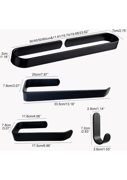 Siyah Kanca Stili Siyah Banyo Havlu Askısı Banyo Havlu Rafı Deliksiz Havlu Askı Rafı Havlu Tutucu Banyo Depolama Rafı EL65B (Yurt Dışından) modelleri