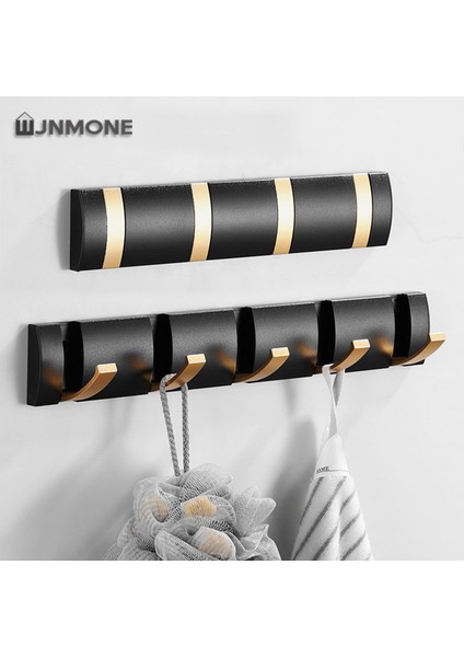 Siyah 4 Tarzı Siyah Altın Cübbe Kanca Katlanır Havlu Askısı Çiviye Gerek Yok Montaj Duvar Kanca Ceket Kıyafet Tutucu Banyo Arka Kapı Kanca (Yurt Dışından) fiyatları