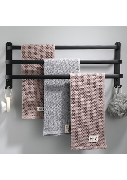Tb-A-50-2l Stili Havlu Askısı Çoklu Çubuk Tutucu Banyo Aksesuarları Duvar Rayı Organizatör Kanca Askı Alüminyum Depolama Rafı Mat Siyah Shelf (Yurt Dışından) fiyatları