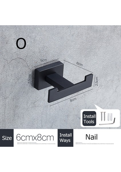 O- Tırnak Stili Banyo Mutfak Askı Kanca Paslanmaz Çelik Duvar Askısı Anahtar Ceket Havlu Kanca Bornoz Kanca Banyo Donanımı (Yurt Dışından)