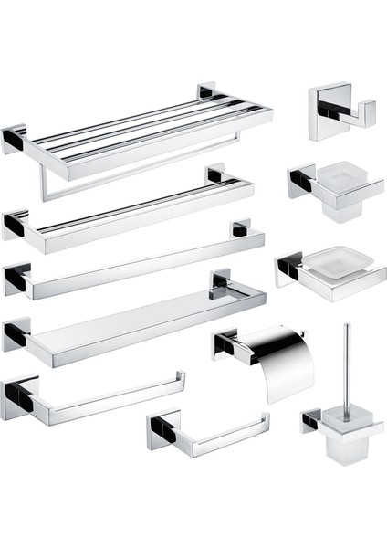 Kağıt Tutucu Stili Yüksek Kaliteli Paslanmaz Çelik Banyo Donanım Seti Rulo Kağıt Tutucu Havlu Askılı Tuvalet Fırça Tutucu Havlu Rafı Banyo Aksesuarları (Yurt Dışından) fiyatları