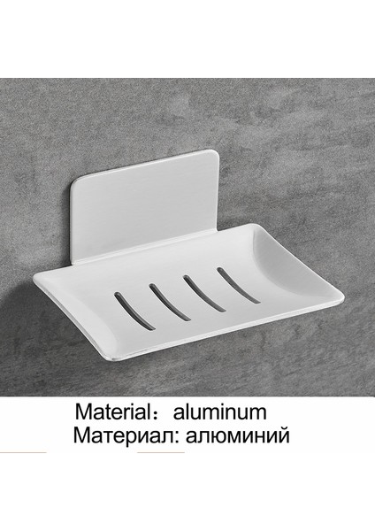 Siyah Renk Stili Duvar Monteli Sabunluk Tutucu Mutfak ve Banyo Organizatoru Metal Sabunluk - Matkap Gerektirmez (Yurt Dışından)