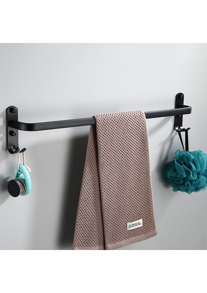 Tb-A-30-1l Stili Havlu Askısı Çoklu Çubuk Tutucu Banyo Aksesuarları Duvar Rayı Organizatör Kanca Askı Alüminyum Depolama Rafı Mat Siyah Shelf (Yurt Dışından)