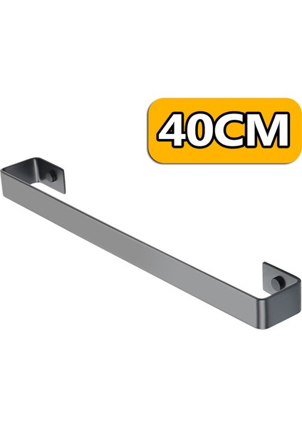 B 40CM Stili Siyah Tuvalet Havlu Askısı Duvara Monte Havlu Rafı Banyo Havlu Askısı 304 Paslanmaz Çelik Havlu Tutucu (Yurt Dışından)