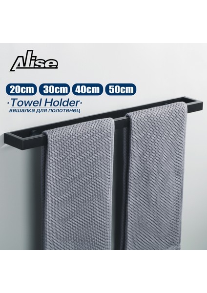 B 40CM Stili Siyah Tuvalet Havlu Askısı Duvara Monte Havlu Rafı Banyo Havlu Askısı 304 Paslanmaz Çelik Havlu Tutucu (Yurt Dışından) fiyatları