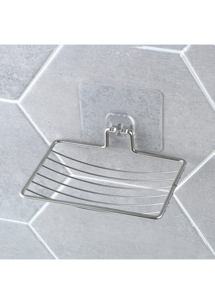 Gümüş Banyo Elek Vantuzlu Sabunluk Kupası Kutusu Sabun Saklama Duş Tepsisi Banyo Aksesuarları (Yurt Dışından) fiyatları