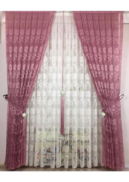 Iki Adet Tül Fon Perde