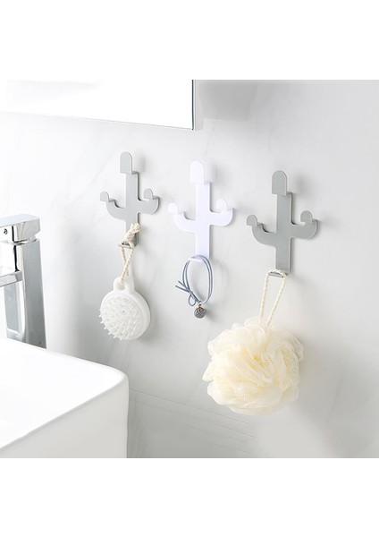 Beyaz Stil Kaktüs Kanca Kapı Duvar Askısı Dikişsiz Güçlü Viskon Kanca Ev Mutfak Banyo Banyo Güçlü Duvar Kanca Aracı Dekorasyon Kanca (Yurt Dışından) indirimleri