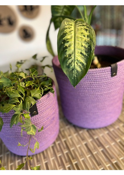 Pot Saksı Sepet. 2li Set Banyo, Mutfak, Çocuk Odası Düzenleyici Sepet, Organizer Hasır