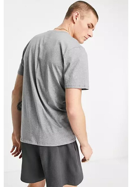 Jordan Jumpman Air Unisex Gray Tee Jordan Nakış Logolu Tişört Gri