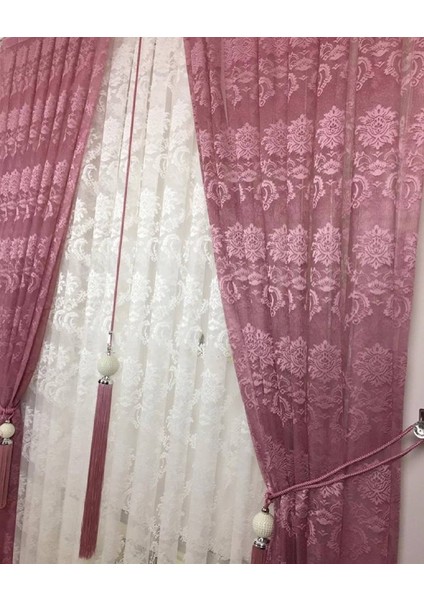 Iki Adet Tül Fon Perde
