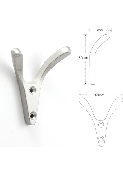 Gümüş Tarzı Ev Metal Duvar Kıyafet Askısı Çinko Siyah Gümüş Altın Anahtarlık Ceket Çanta Şapka Kapı Rafı Için Ev Banyo Donanımı (Yurt Dışından)