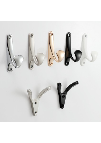 Gümüş Tarzı Ev Metal Duvar Kıyafet Askısı Çinko Siyah Gümüş Altın Anahtarlık Ceket Çanta Şapka Kapı Rafı Için Ev Banyo Donanımı (Yurt Dışından) fiyatları
