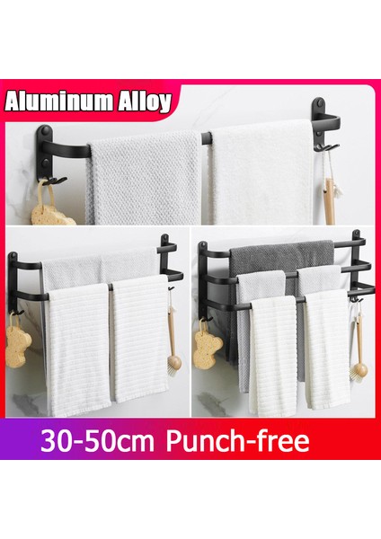 Çift Katmanlar 30CM Stili Alüminyum 3 Katmanlı Havlu Askılığı Duvara Monteli cm Havlu Askısı Banyo Havlu Rafı Mat Siyah Havlu Tutucu (Yurt Dışından) indirimleri