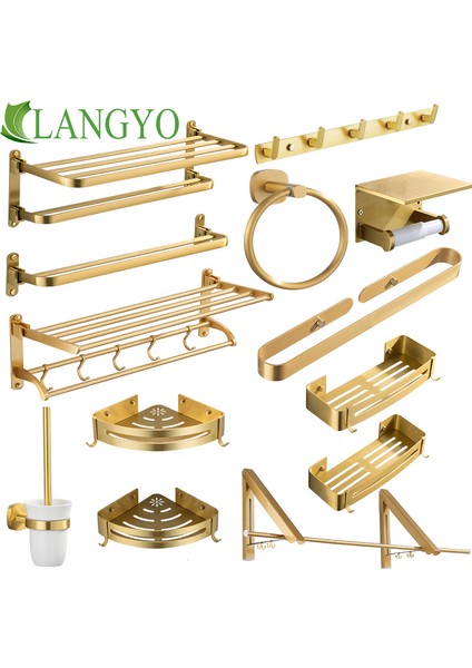 40CM Tarzı Fırçalanmış Altın Banyo Tuvalet Kağıt Tutucu Telefon Tutucu Duvara Monte Tuvalet Kağıt Tutucu Raf Havlu Askısı Çamaşır Askısı - (Yurt Dışından) indirimleri