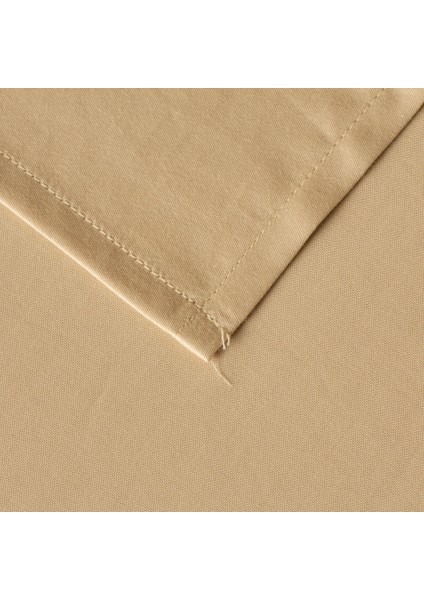 Supreme Basic Tek Kişilik Pamuk Saten Düz Çarşaf Bej (160X240 Cm)
