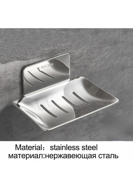 Şerit Ayna Renk Stili Duvara Monte Sabunluk Tutucu Banyo ve Mutfak Organizer Metal Sabun Tutucu (Yurt Dışından)