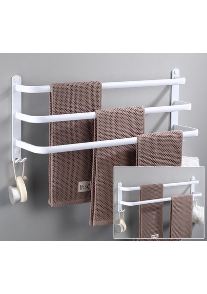 Üç Çubuk 40CM Tarzı Beyaz Boşluk Alüminyum Havlu Askılık Havlu Çubuğu Tuvalet Çok Katmanlı Asma Direk Asma Havlu Askısı Asma Direk Banyo Havlu Askısı (Yurt Dışından) fiyatları