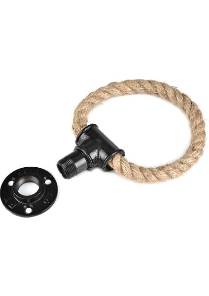 Siyah Stil Halat Havlu Askısı Duvara Monte El Havlu Halkaları Ağır Hizmet Dayanıklı Havlu Tutucu Banyo Için Paslanmaz Doğal Rustik Halatlar (Yurt Dışından) fırsatları