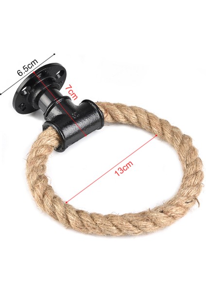 Siyah Stil Halat Havlu Askısı Duvara Monte El Havlu Halkaları Ağır Hizmet Dayanıklı Havlu Tutucu Banyo Için Paslanmaz Doğal Rustik Halatlar (Yurt Dışından) indirimleri