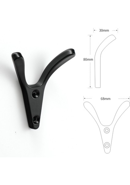 Siyah Stil Ev Metal Duvar Kıyafet Askısı Çinko Siyah Gümüş Altın Anahtarlık Ceket Çanta Şapka Kapı Rafı Için Ev Banyo Donanımı (Yurt Dışından)