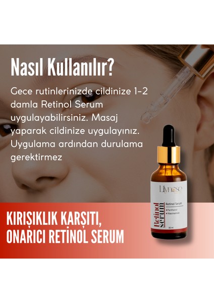 Yaşlanma Karşıtı, Onarıcı Retinol Cilt Bakım Serumu 30 ml