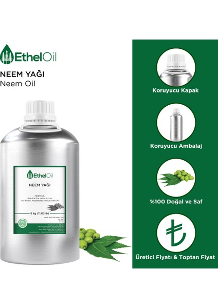 Neem Yağı - 5 kg Sabit Yağ