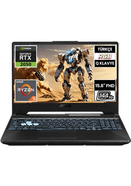 Tuf Gaming A15 FA506NF-HN050 Ryzen5 7535HS 8gb 512SSD RTX2050 15.6" Fullhd Freedos Taşınabilir Bilgisayar