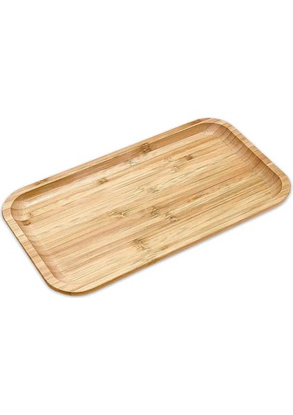 Bambu Dikdörtgen Sunum Tabağı - Yağdanlık Altlığı- Servis Tabağı 24 cm x 12 cm ( Dikdörtgen)