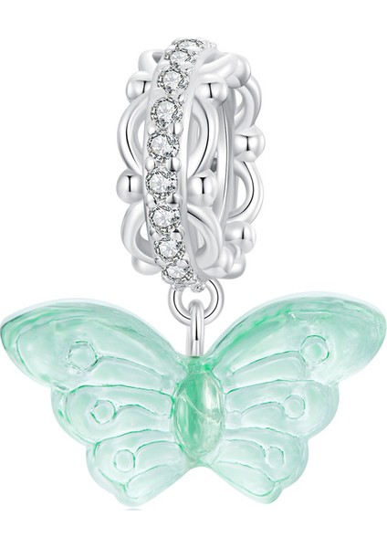 Pendant Charm Yeşil Butterfly Kadınlar Için Karşılaştırılmış Farklı Bileklikler ve Kolye 925 Gümüş (Yurt Dışından)